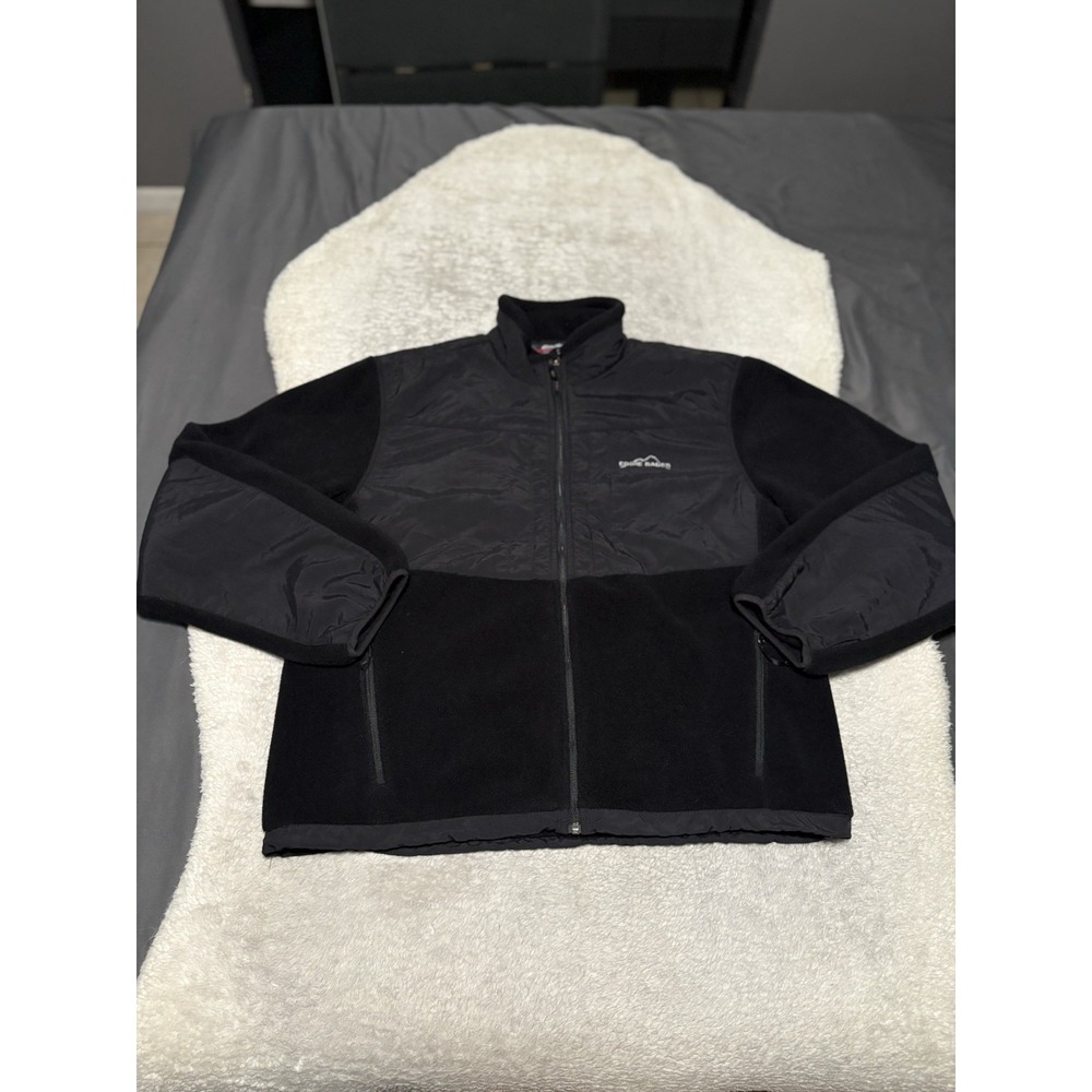 Eddie Bauer Polartec Black Fleece Jacket System Component 365 Full Zip Mens L